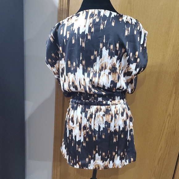 Derek Lam For Design Nation Black and Tan Graphic Mini Dress - Picture 7 of 11